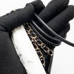 CHANEL 25P MINI 31 BAG SHINY LAMBSKIN BLACK LGHW (MICROCHIP)