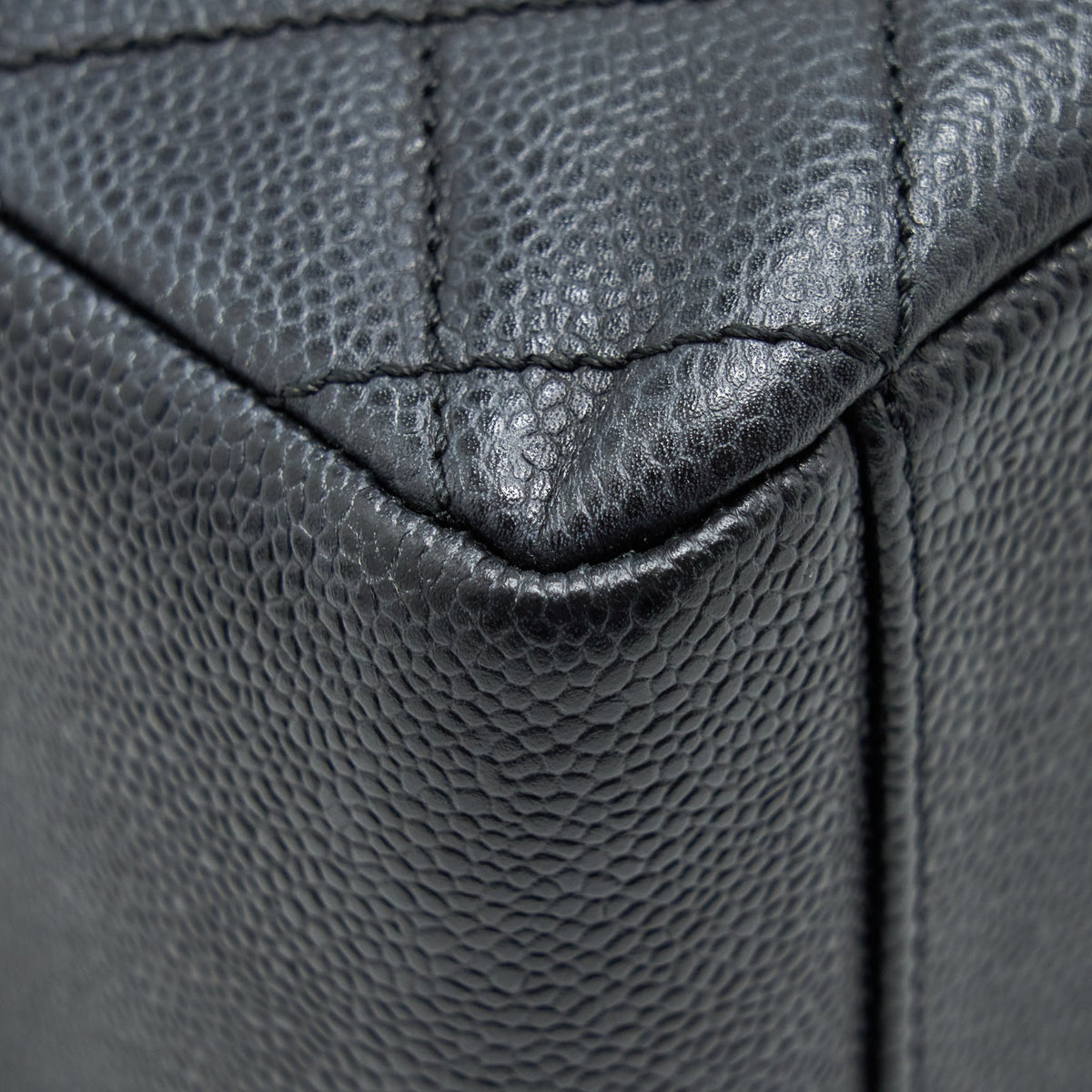 CHANEL GRAND SHOPPING TOTE GST CAVIAR BLACK SHW