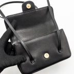 Chanel Preppy Coco Clutch with Leather Strap Grained Shiny Calfskin Black GHW (Microchip)