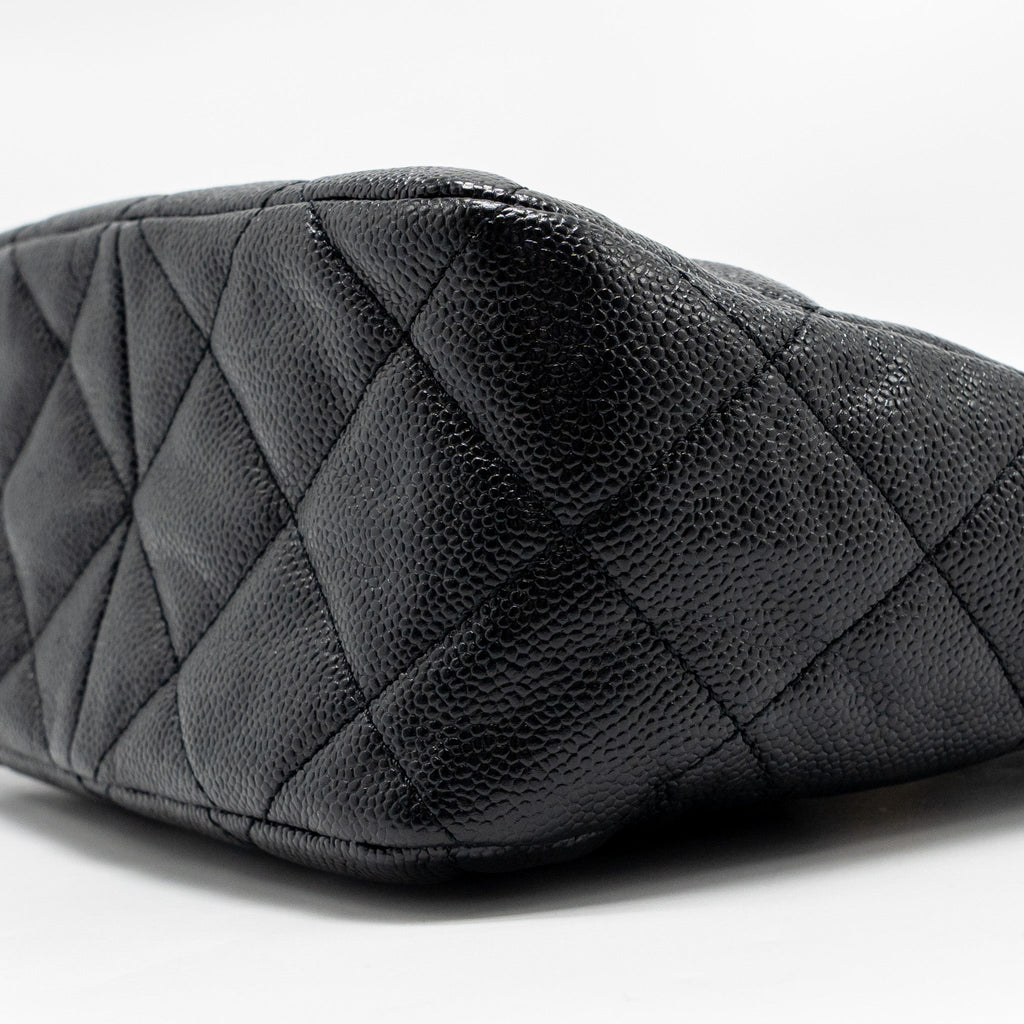CHANEL QUILTED HOBO CAVIAR BLACK GHW (MICROCHIP)