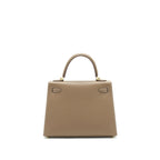HERMES KELLY 25 SELLIER ETOUPE GHW
