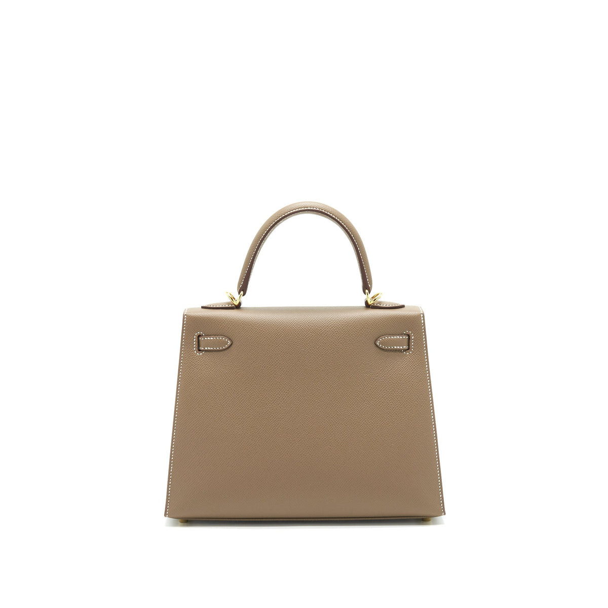HERMES KELLY 25 SELLIER ETOUPE GHW