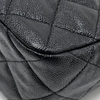 CHANEL QUILTED HOBO CAVIAR BLACK GHW (MICROCHIP)