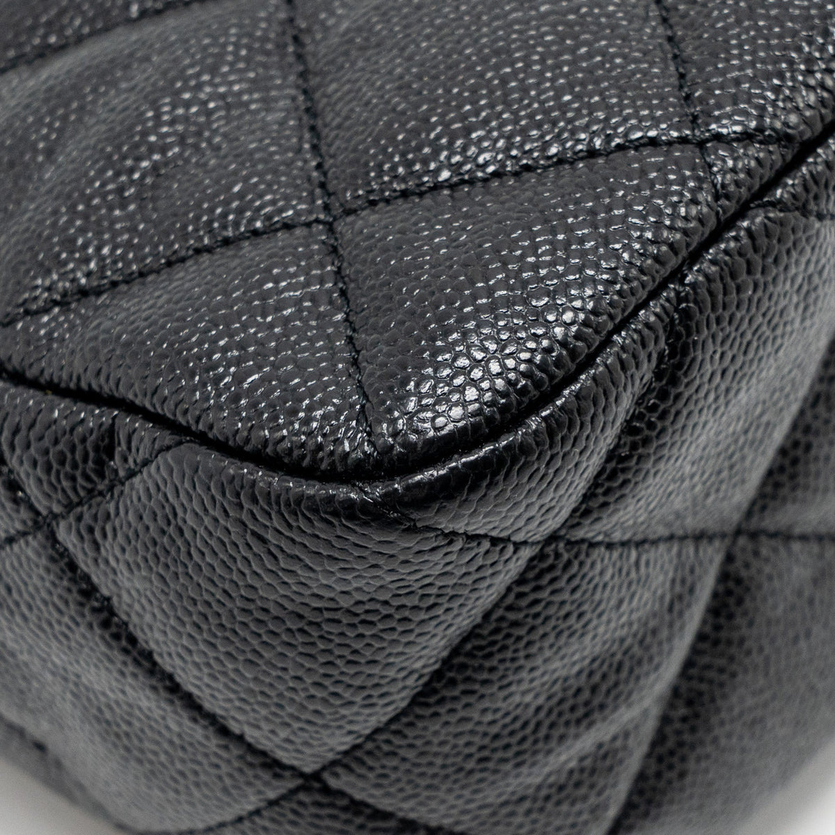 CHANEL QUILTED HOBO CAVIAR BLACK GHW (MICROCHIP)