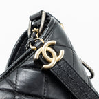 CHANEL MEDIUM GABRIELLE HOBO BAG AGED CALFSKIN BLACK MULTICOLOUR HARDWARE