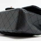 CHANEL MEDIUM CLASSIC DOUBLE FLAP BAG CAVIAR BLACK SHW