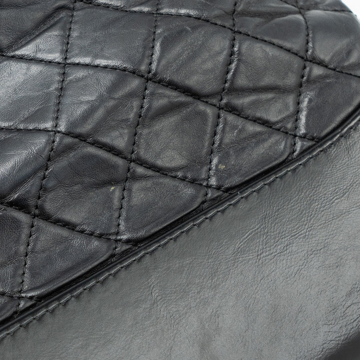 CHANEL MEDIUM GABRIELLE HOBO BAG AGED CALFSKIN BLACK MULTICOLOUR HARDWARE