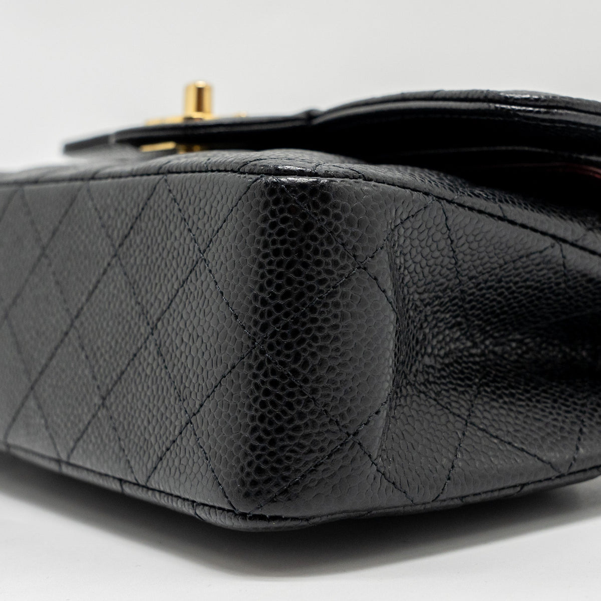 CHANEL SMALL CLASSIC DOUBLE FLAP BAG CAVIAR BLACK GHW(MICROCHIP)