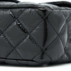 CHANEL 23C SMALL HOBO BAG SHINY CALFSKIN BLACK BRUSHED GHW (MICROCHIP)