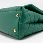 Chanel Medium Coco Handle Caviar Green GHW