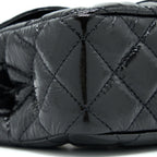 CHANEL 23C SMALL HOBO BAG SHINY CALFSKIN BLACK BRUSHED GHW (MICROCHIP)