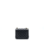 CHANEL MINI SQUARE FLAP BAG LAMBSKIN BLACK LGHW (MICROCHIP)