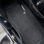 CHANEL DEAUVILLE STUDDED TOTE BAG CAVIAR BLACK SHW