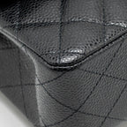 CHANEL SMALL CLASSIC DOUBLE FLAP BAG CAVIAR BLACK GHW(MICROCHIP)