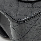 CHANEL SMALL CLASSIC DOUBLE FLAP BAG CAVIAR BLACK GHW(MICROCHIP)