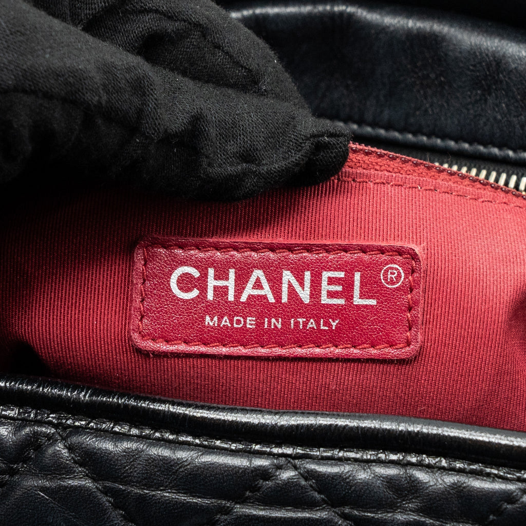 CHANEL MEDIUM GABRIELLE HOBO BAG AGED CALFSKIN BLACK MULTICOLOUR HARDWARE