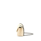 CHANEL 2.55 MINI REISSUE FLAP BAG LAMBSKIN LIGHT BEIGE RUTHENIUM HARDWARE