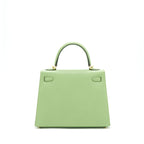 Hermes Kelly 25 Sellier Epsom vert criquet GHW