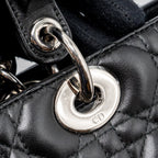 DIOR MEDIUM LADY DIOR LAMBSKIN BLACK SHW