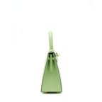 Hermes Kelly 25 Sellier Epsom vert criquet GHW
