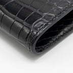 HERMES CONSTANCE WALLET ALLIGATOR MISSISSIPPIENSIS BLACK SHW