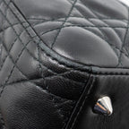 DIOR MEDIUM LADY DIOR LAMBSKIN BLACK SHW