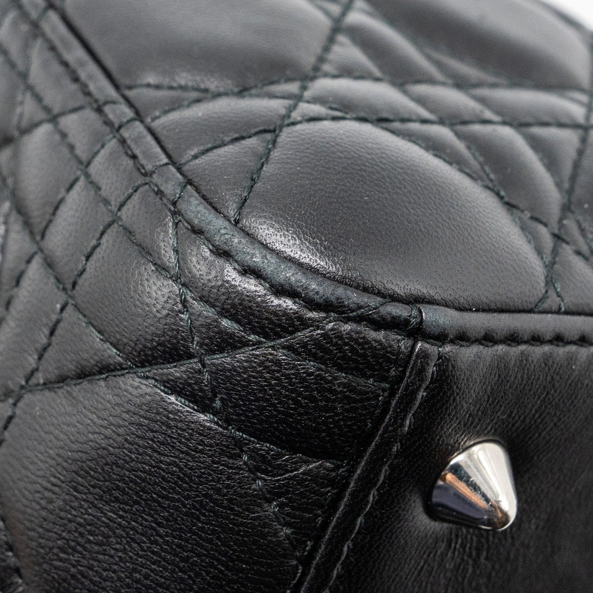 DIOR MEDIUM LADY DIOR LAMBSKIN BLACK SHW