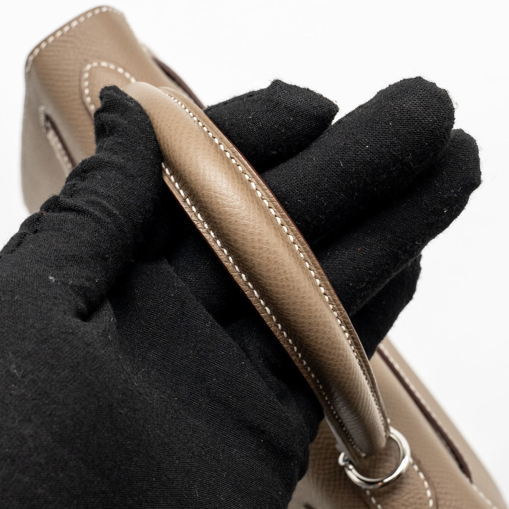 Hermes Kelly 25 Epsom Etoupe SHW