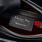 DIOR MEDIUM LADY DIOR LAMBSKIN BLACK SHW