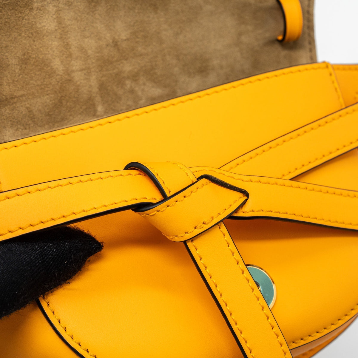 LOEWE MINI GATE DUAL BAG CALFSKIN MANDARIN LGHW