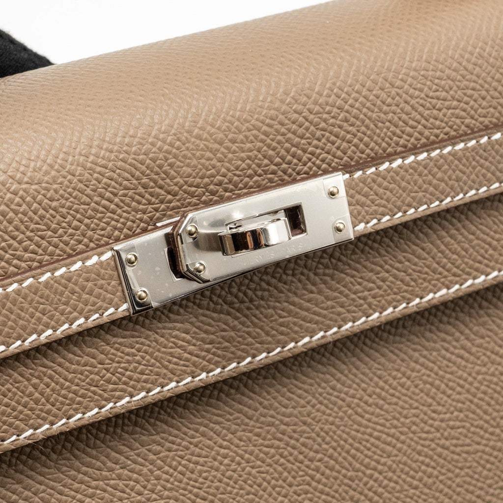 Hermes Kelly 25 Epsom Etoupe SHW