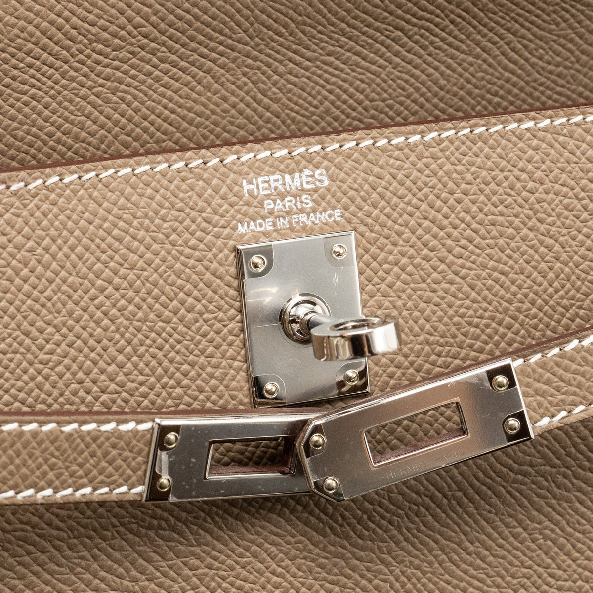 Hermes Kelly 25 Epsom Etoupe SHW