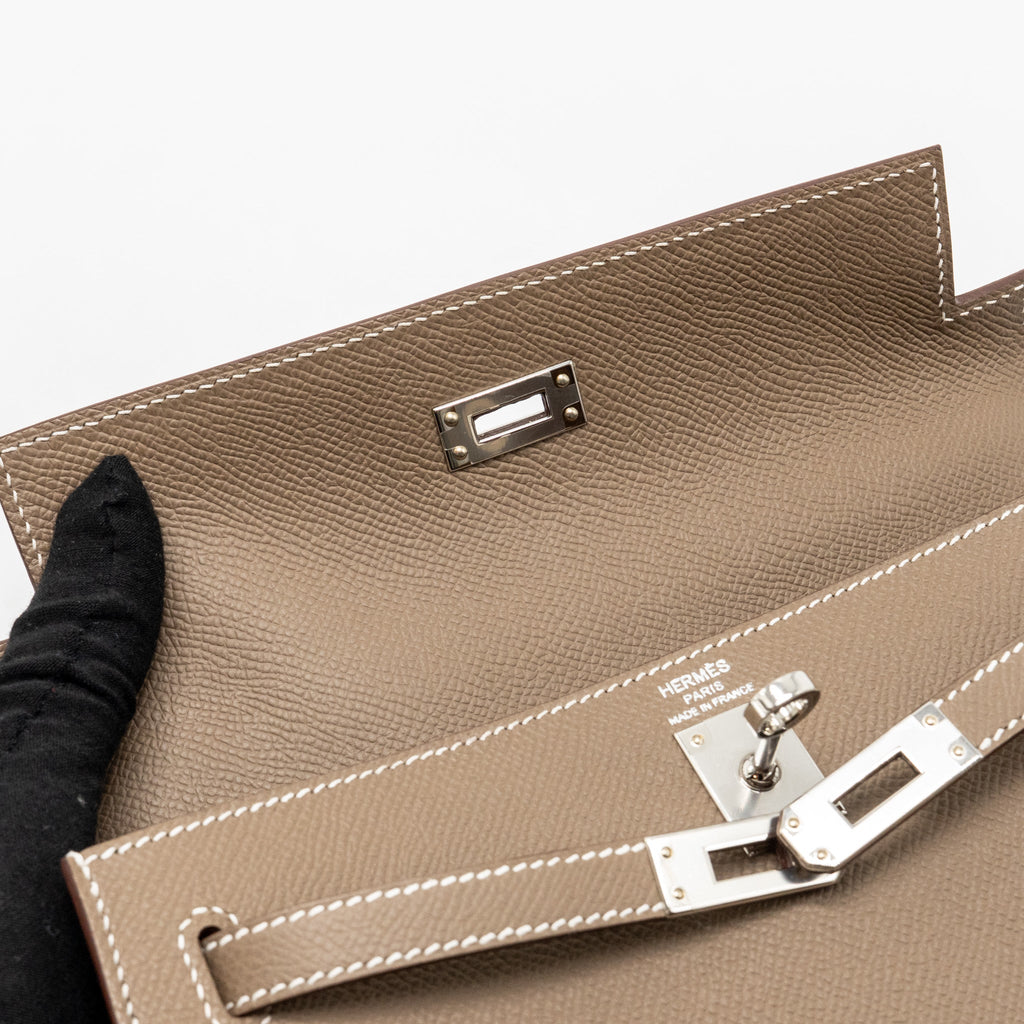 Hermes Kelly 25 Epsom Etoupe SHW