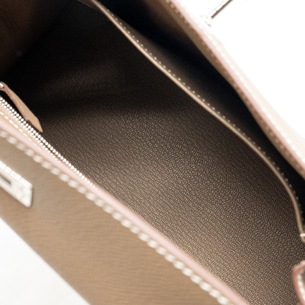 Hermes Kelly 25 Epsom Etoupe SHW