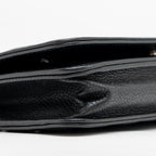 CHANEL QUILTED DIAMOND CC LOGO WALLET ON CHAIN CAVIAR BLACK SHW