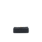 CHANEL PEARL CRUSH MINI RECTANGULAR FLAP BAG LAMBSKIN BLACK BRUSHED GHW