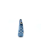 LOUIS VUITTON HALF-MOON LOOP BAGUETTE HANDBAG DENIM BLUE GHW