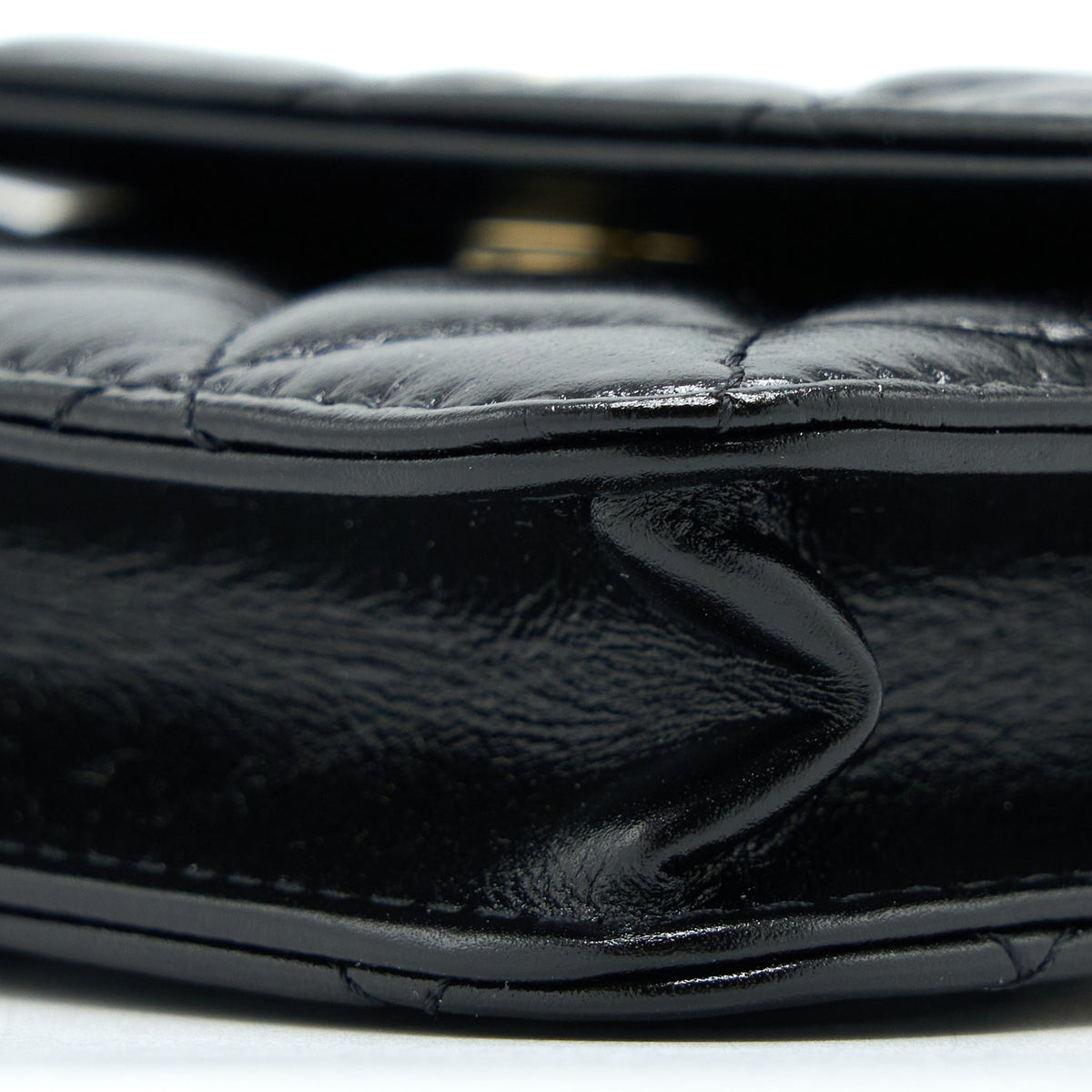 CHANEL MINI FLAP BAG WITH GIANT PEARL CHAIN LAMBSKIN BLACK LGHW