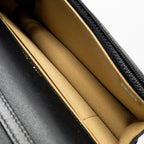 CHANEL PEARL CRUSH MINI FLAP WALLET ON CHAIN LAMBSKIN BLACK GHW (MICROCHIP)