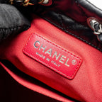 CHANEL SMALL GABRIELLE BACKPACK AGED CALFSKIN BLACK MULTICOLOUR COLOUR HARDWARE (MICROCHIP)