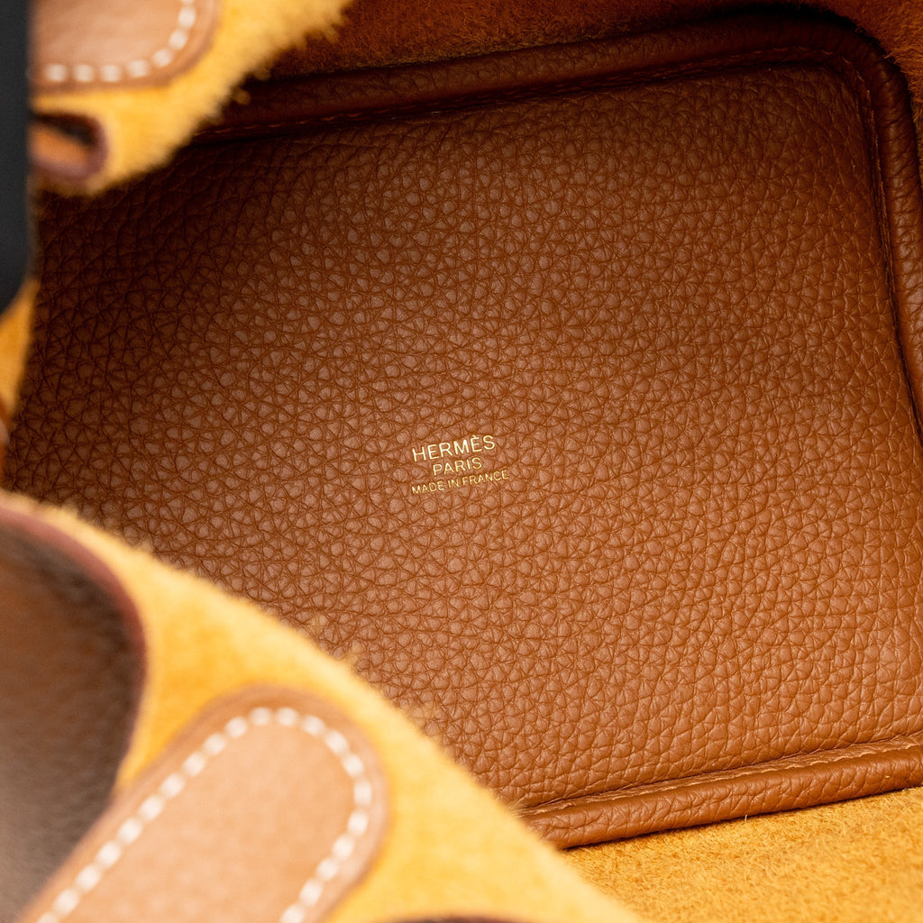 Hermes picotin 18 lock bag clemence gold GHW
