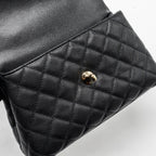 CHANEL SMALL COCO HANDLE CAVIAR BLACK LGHW (MICROCHIP)
