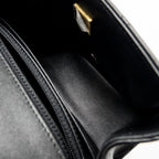 CHANEL MINI SQUARE FLAP BAG LAMBSKIN BLACK LGHW (MICROCHIP)