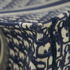 DIOR LARGE BOOK TOTE BLUE BLUE OBLIQUE JACQUARD