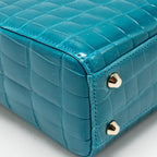 Dior mini lady dior shiny crocodile niloticus blue with crystal LGHW