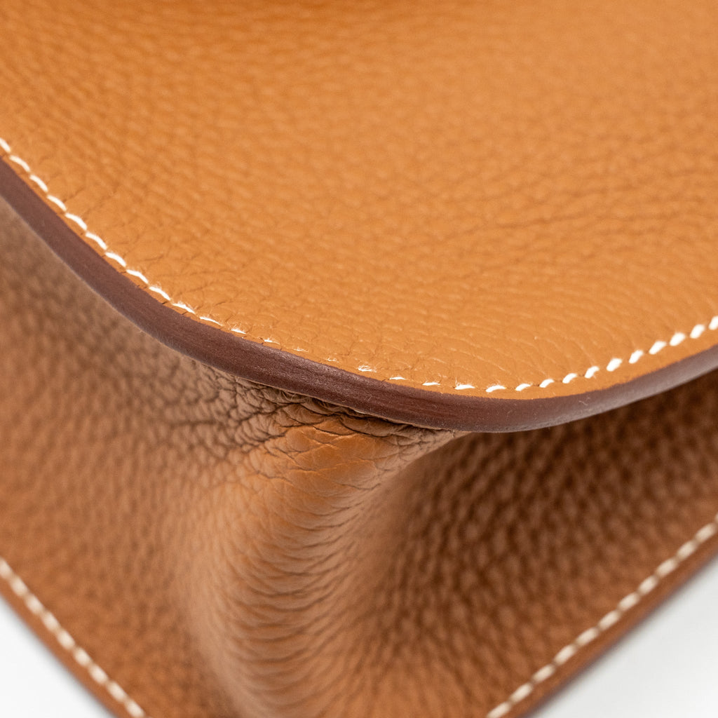 Hermes Halzan 25 Clemence Gold GHW