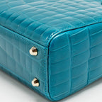 Dior mini lady dior shiny crocodile niloticus blue with crystal LGHW