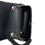 CHANEL CLASSIC MINI RECTANGULAR FLAP BAG LAMBSKIN BLACK LGHW (MICROCHIP)