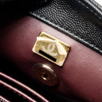 CHANEL SMALL COCO HANDLE CAVIAR BLACK LGHW (MICROCHIP)