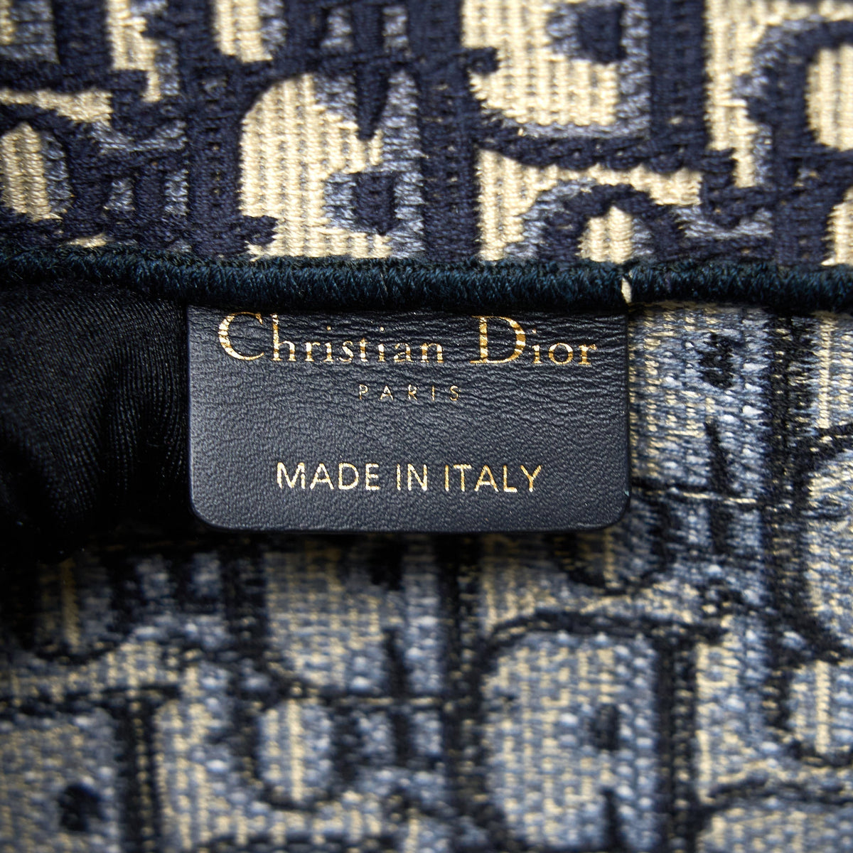 DIOR LARGE BOOK TOTE BLUE BLUE OBLIQUE JACQUARD